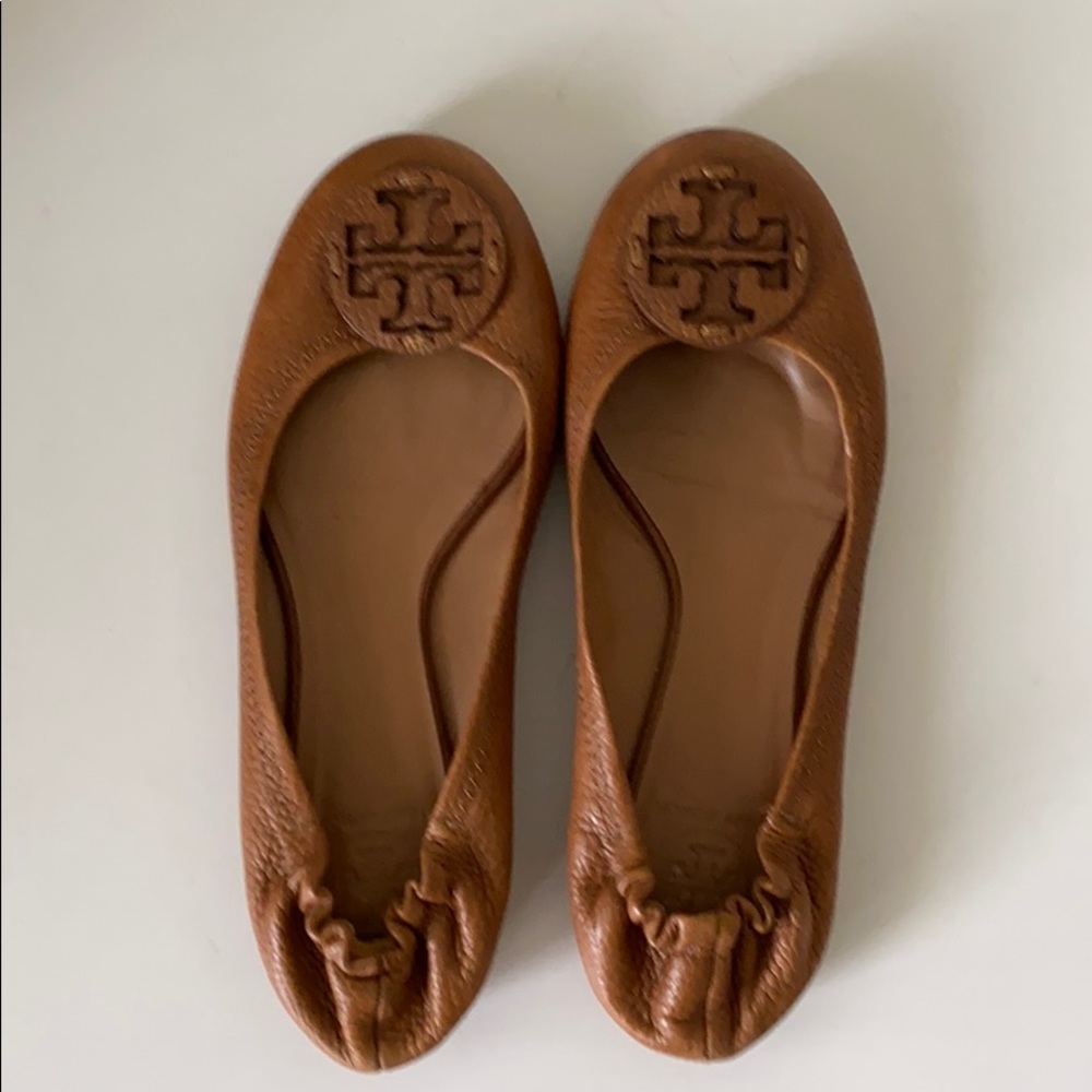 Tory Burch Reva Camel Flats